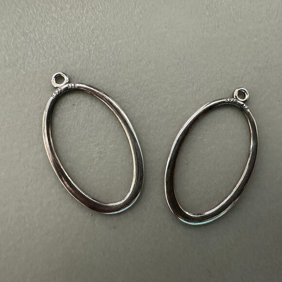 Authentic Pandora COMPOSE Whispers Sterling Silver Hoops - EUC (No Posts) - Picture 2 of 9